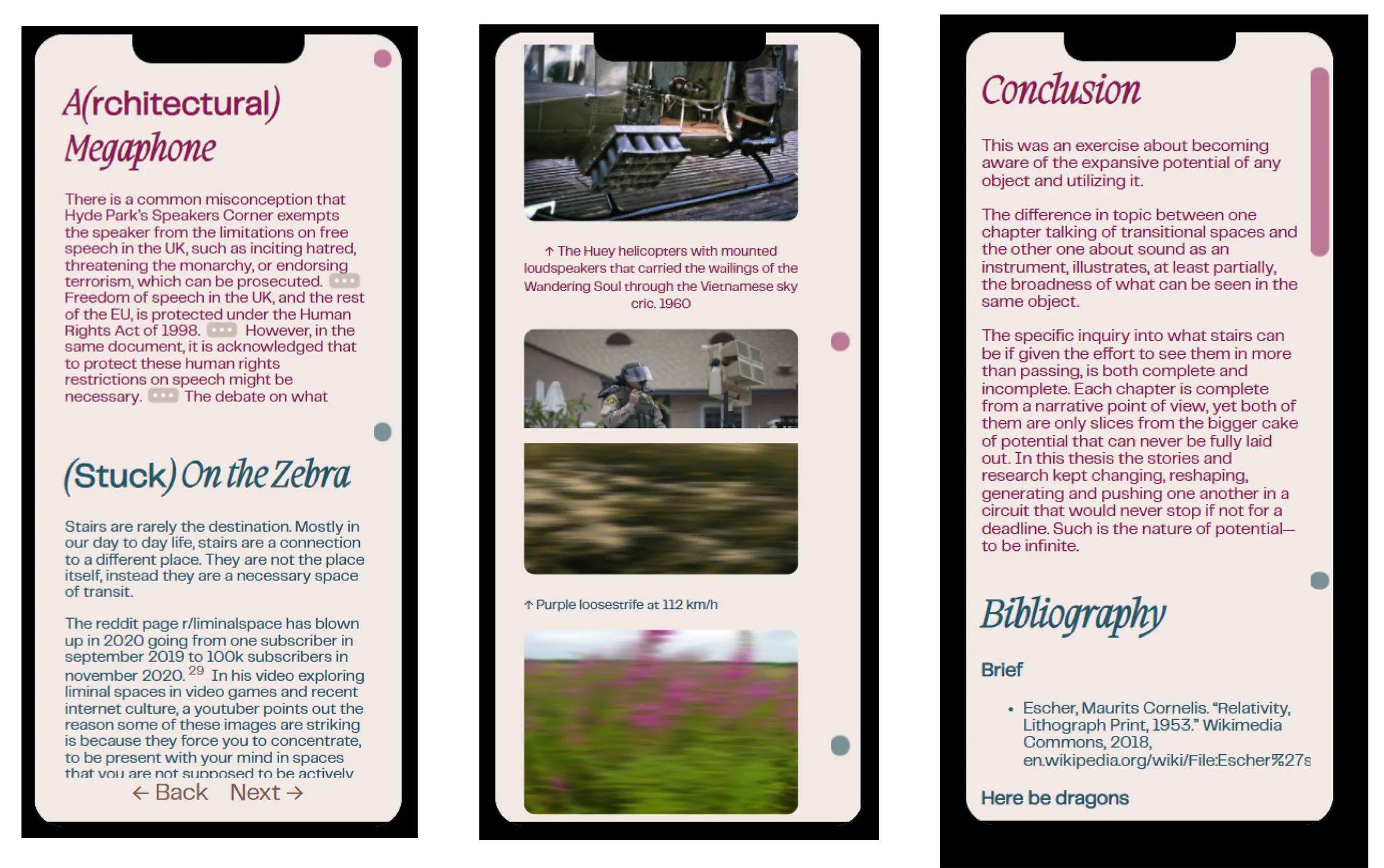 Design of the mobile friendly web version of the thesis