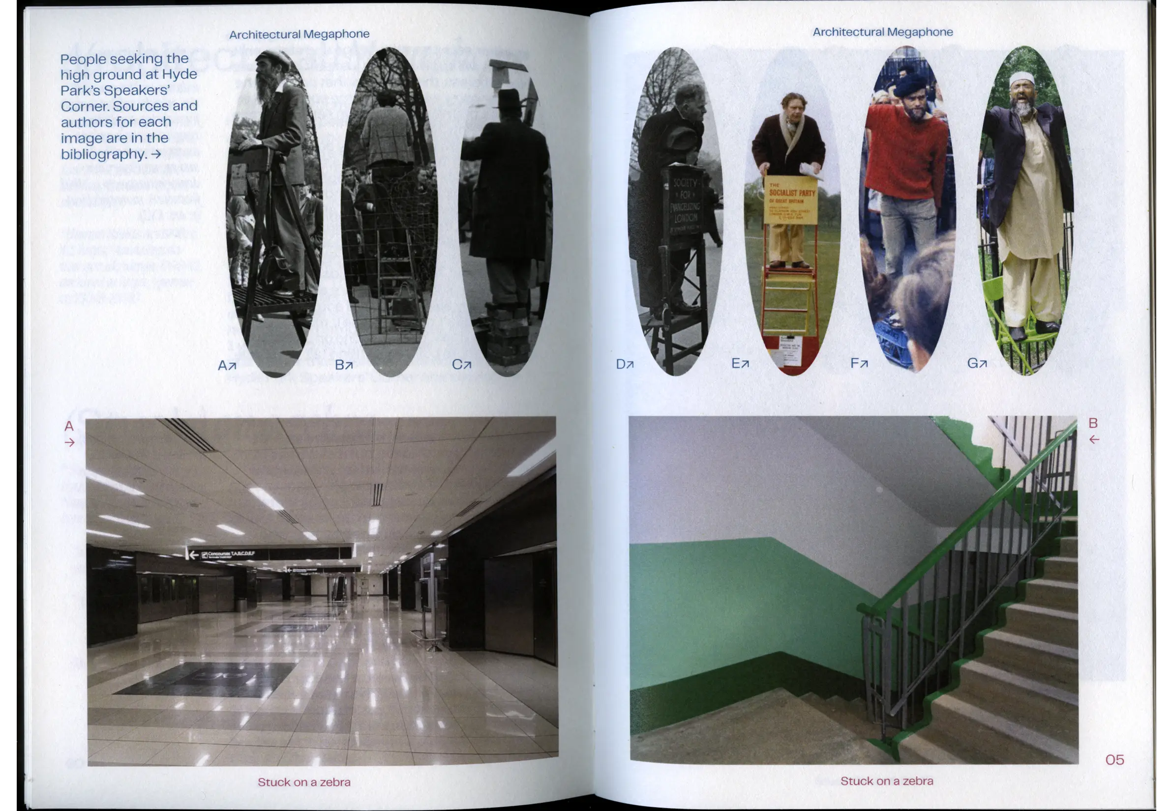 Inner page of the publication showing image styling